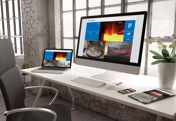 das Bild zeigt die Website der Firma: "Kollmeder" auf verschiedenen Ausgabegeräten