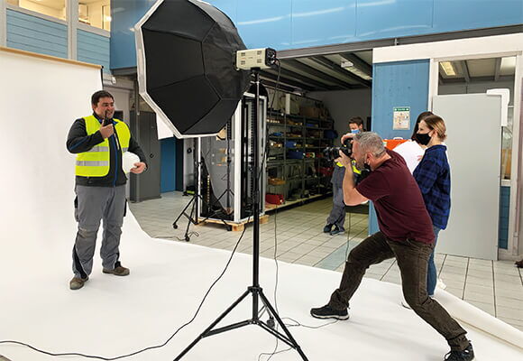 Bild eines Fotoshootings bei Abel & Käufl