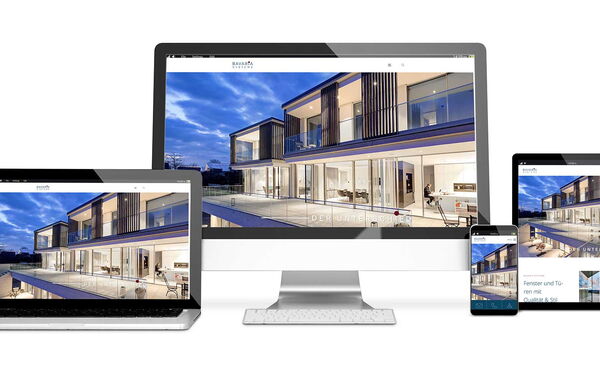 Bild zeigt die Website der Firma: "Bavaria Systeme" auf verschiedenen Ausgabegeräten