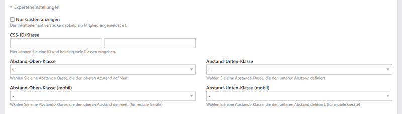 Bild zeigt einen Screenshot aus dem Backend von Contao
