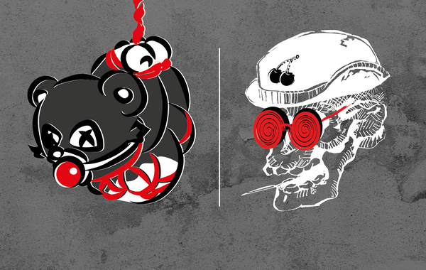 Bild zeigt jeweils die Logos von "Lucky Schluck" und "Harter Bums"