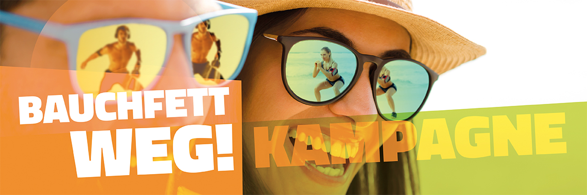 Bild eines Banners der Firma Figurscout für die Kampagne Bauchfett Weg