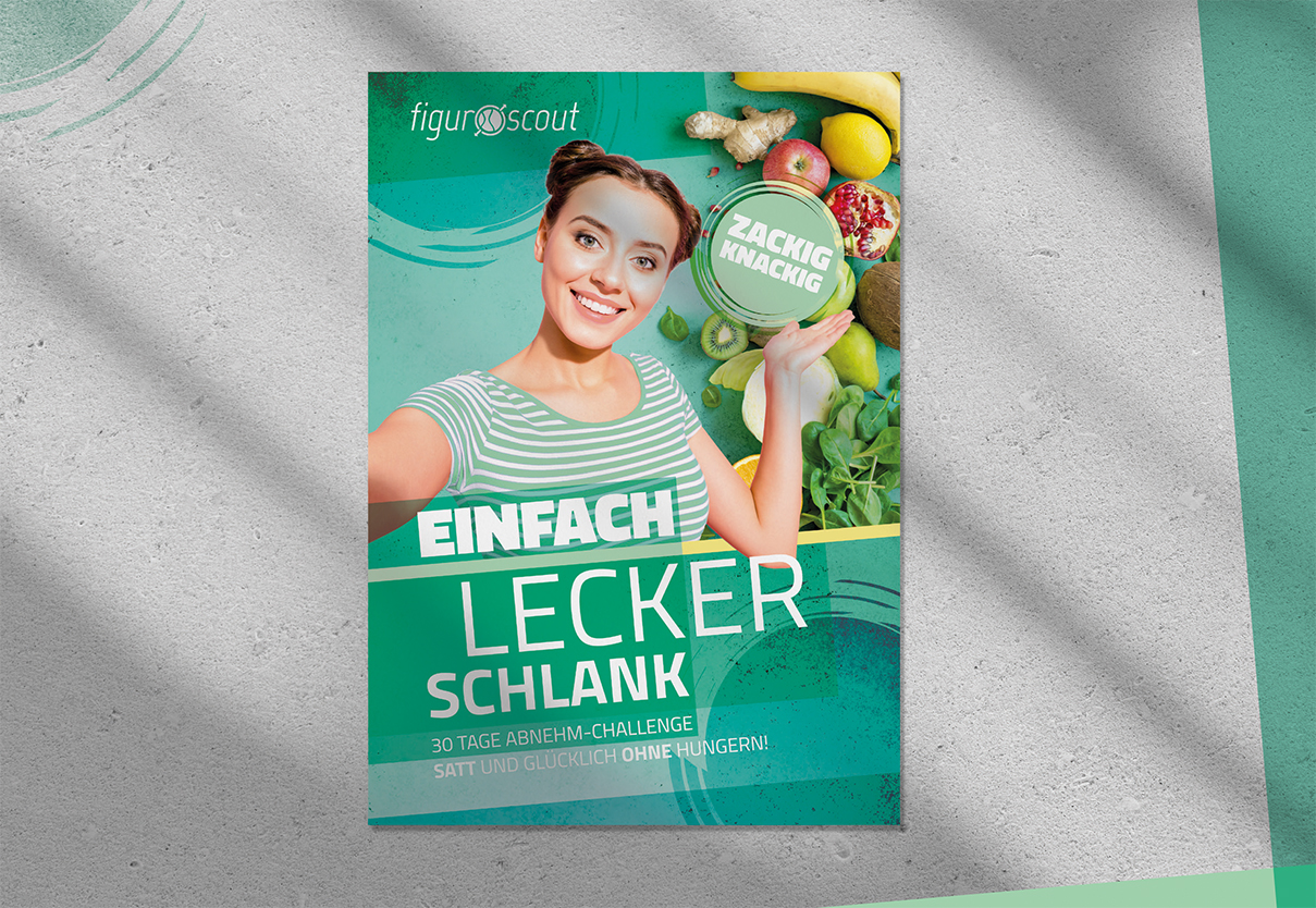 Das Bild zeigt ein Geschlossenes Heft der Firma Figurscout