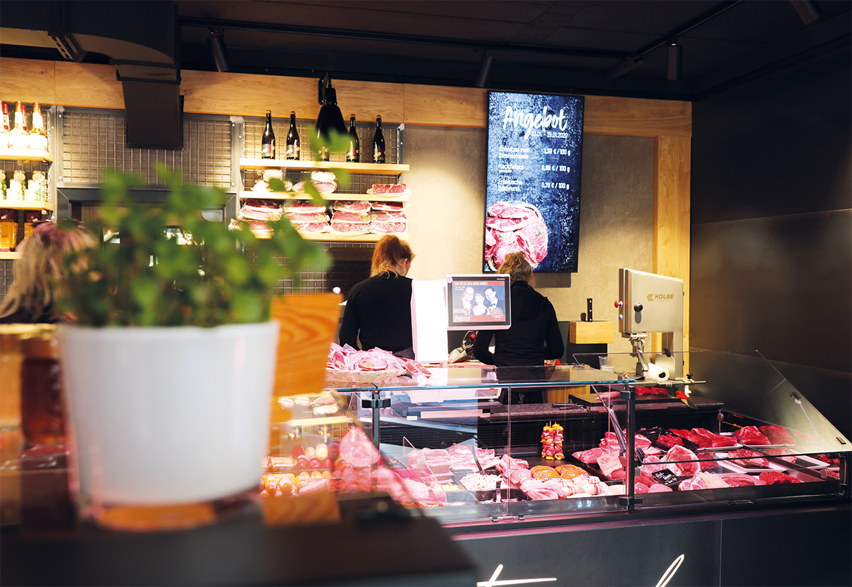 Bild zeigt ein Fertiges Foto der Fleischtheke der Firma: "Tremmel Genuss und Event GMBH