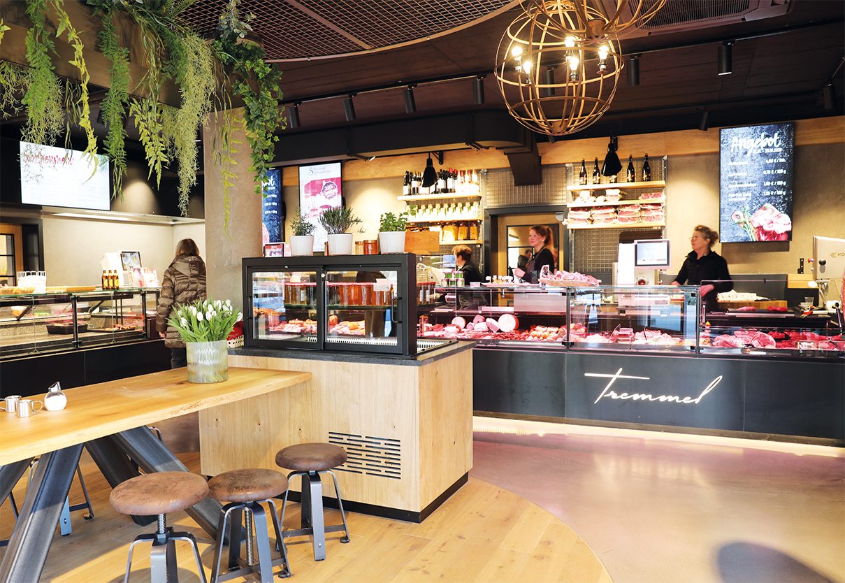 Bild zeigt ein Fertiges Foto der Fleischtheke der Firma: "Tremmel Genuss und Event GMBH"