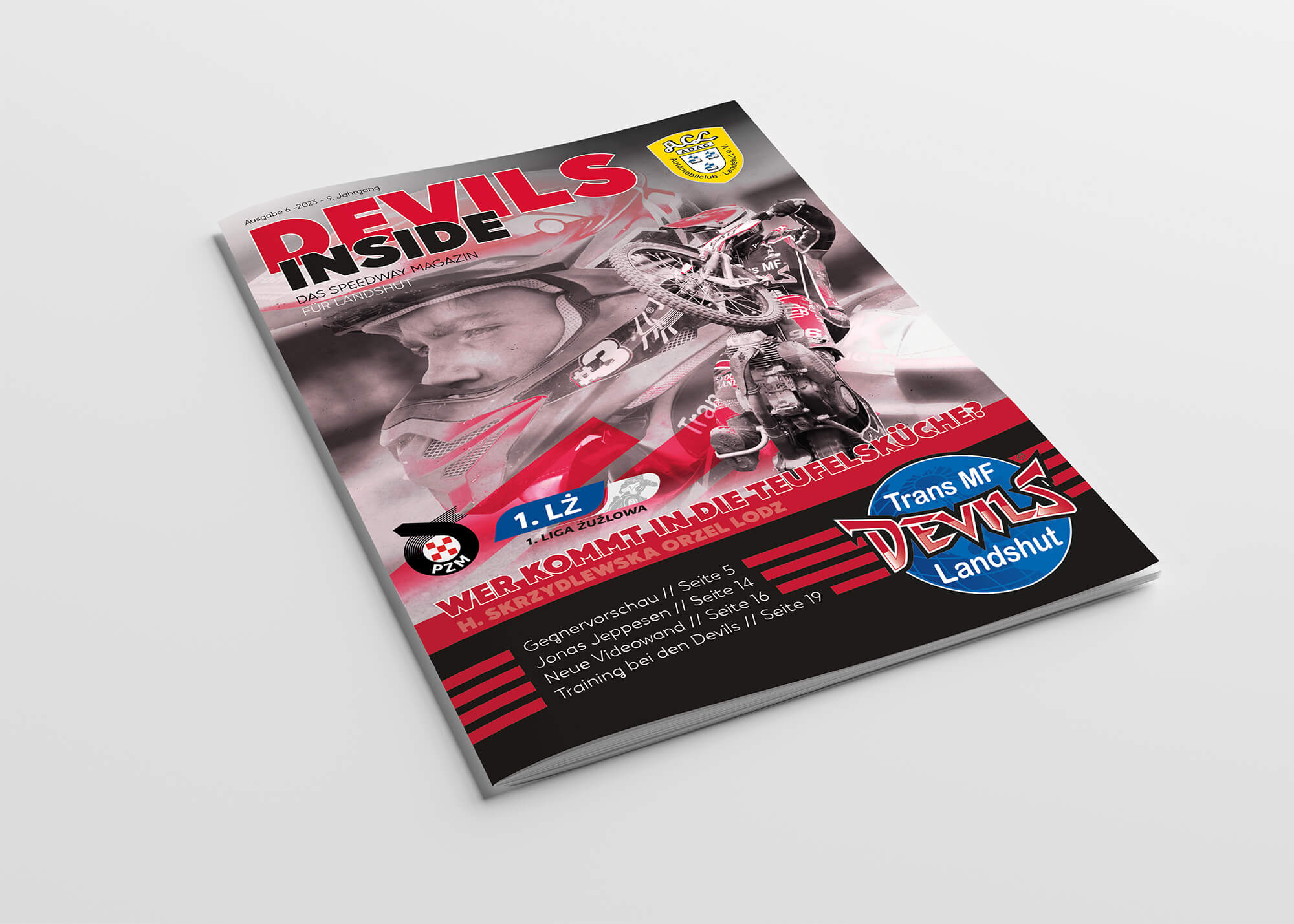 Das Bild zeigt ein Stadionheft des Speedway Vereins: " ACL Speedway Devils"