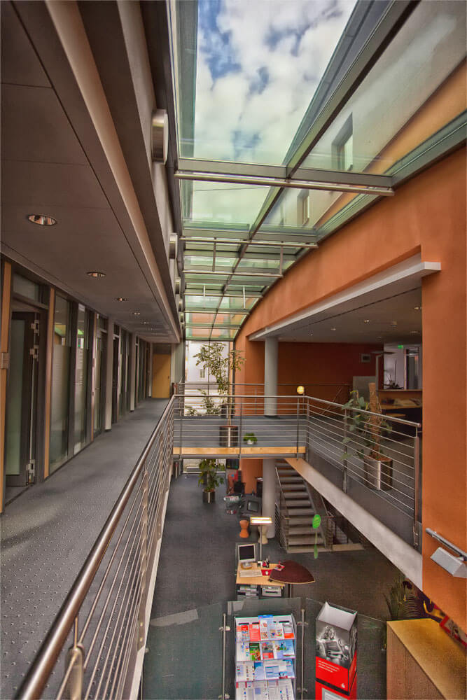 Aufnahme einer Bank von innen