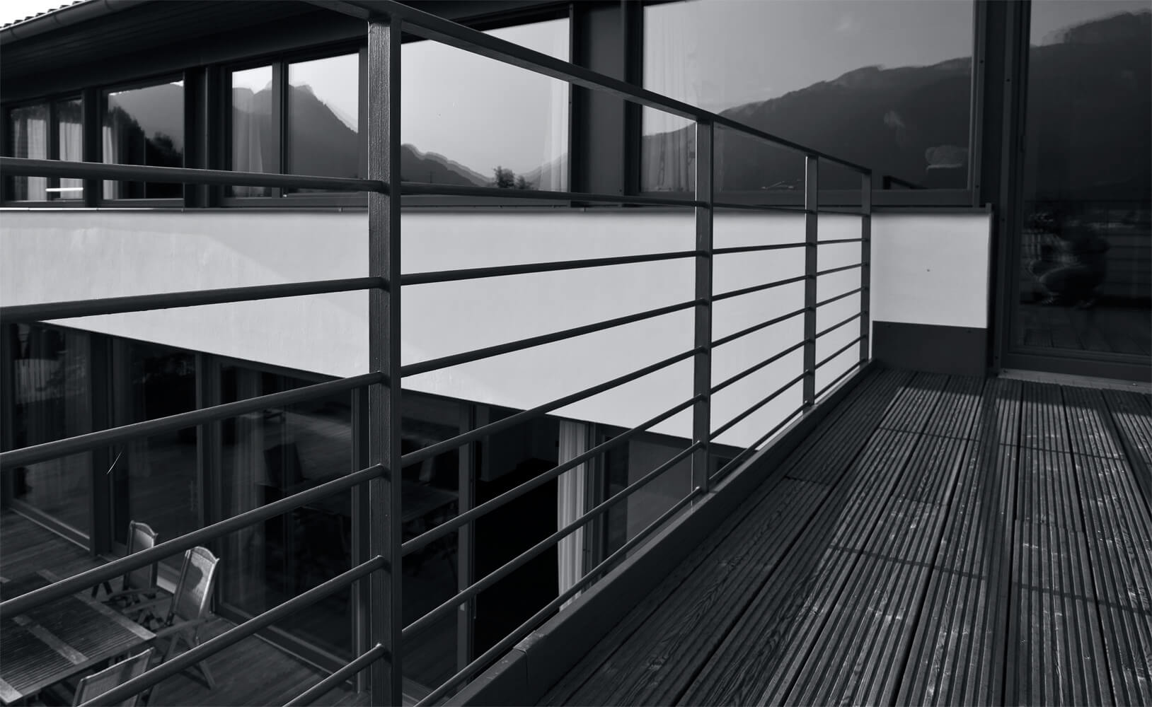 Aufnahme eines Balkongeländers